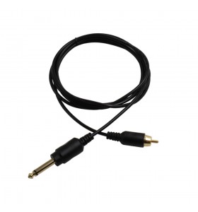 6.35mm mono male to RCA male gold head tattoo cable 